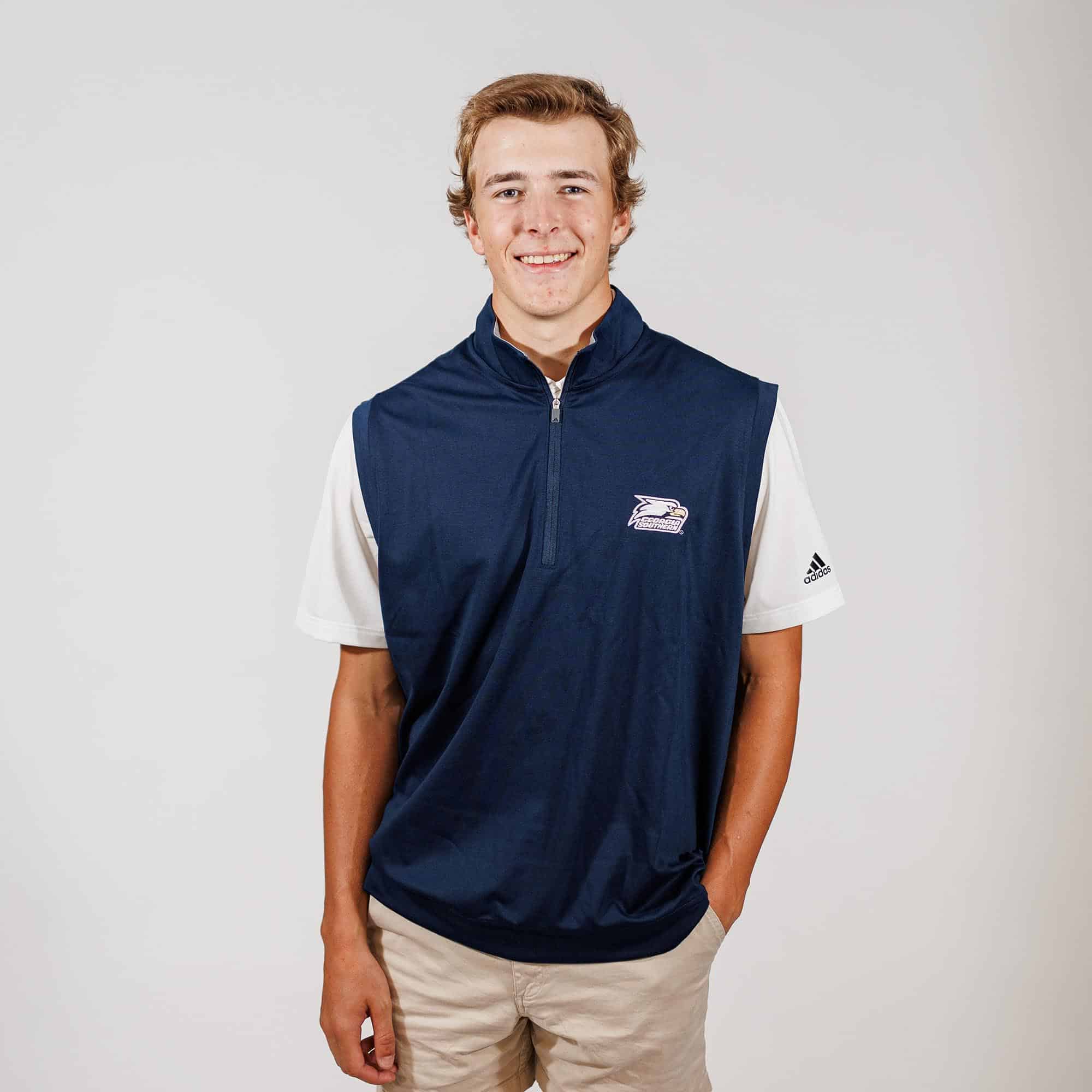 Georgia Southern adidas Evelvated 1/4 Zip Pullover Vest with
