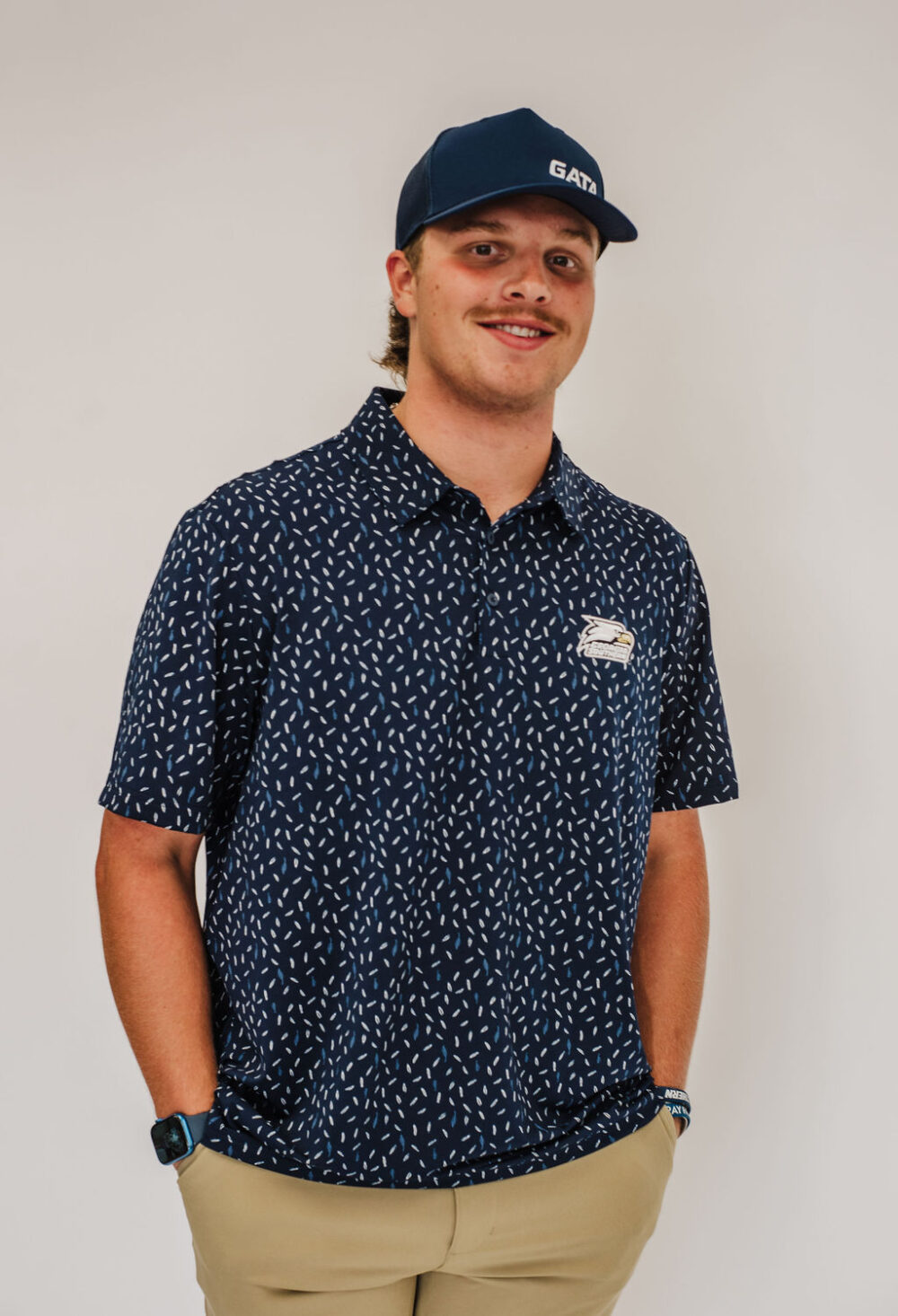 Georgia Southern Ultimate365 Allover Print adidas Polo with Athletic logo - Image 3
