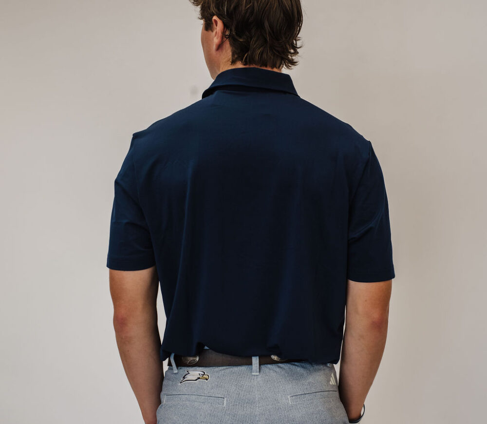 Georgia Southern Ultimate365 Solid adidas Polo Shirt with Gold GS - Image 2