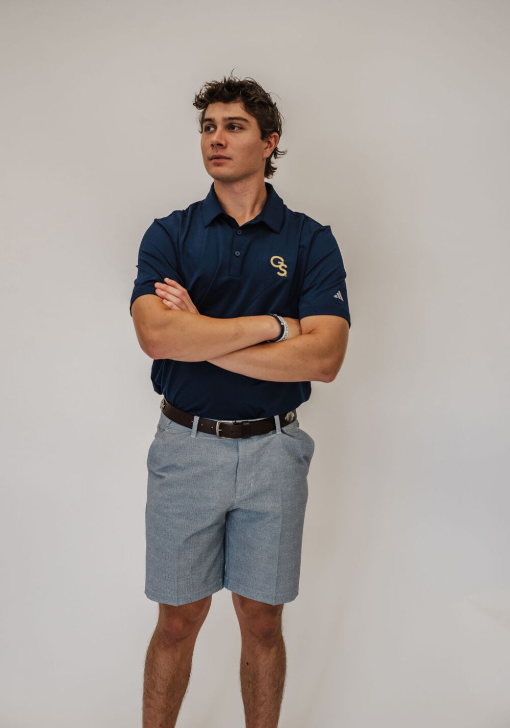 Georgia Southern Ultimate365 Solid adidas Polo Shirt with Gold GS