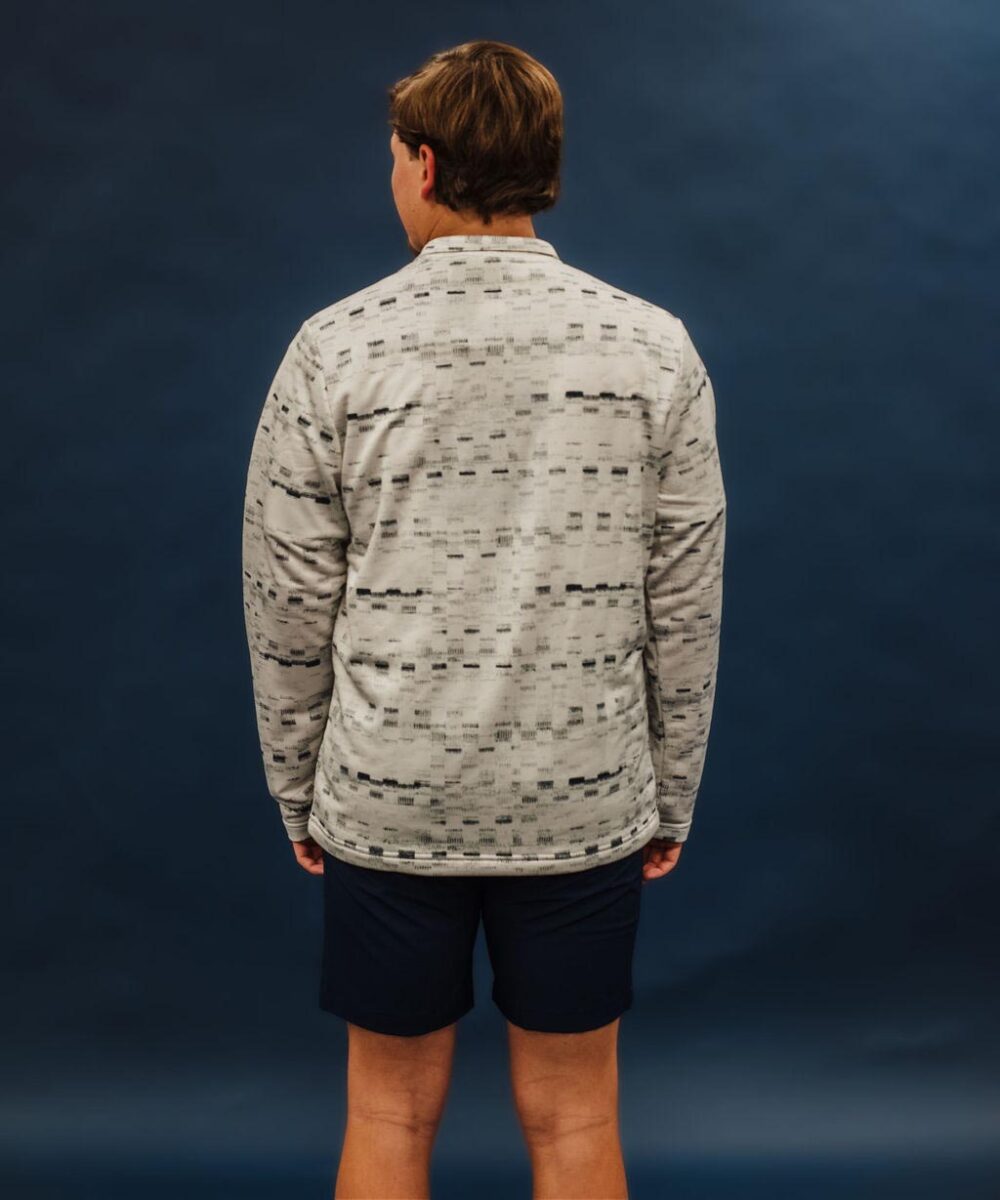 Georgia Southern adidas Core Printed Quarter Zip Pullover with Navy GS - Image 2